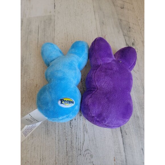 Plush Peeps Bunny blue purple Easter set home decor‎ rabbit - Picture 5 of 6